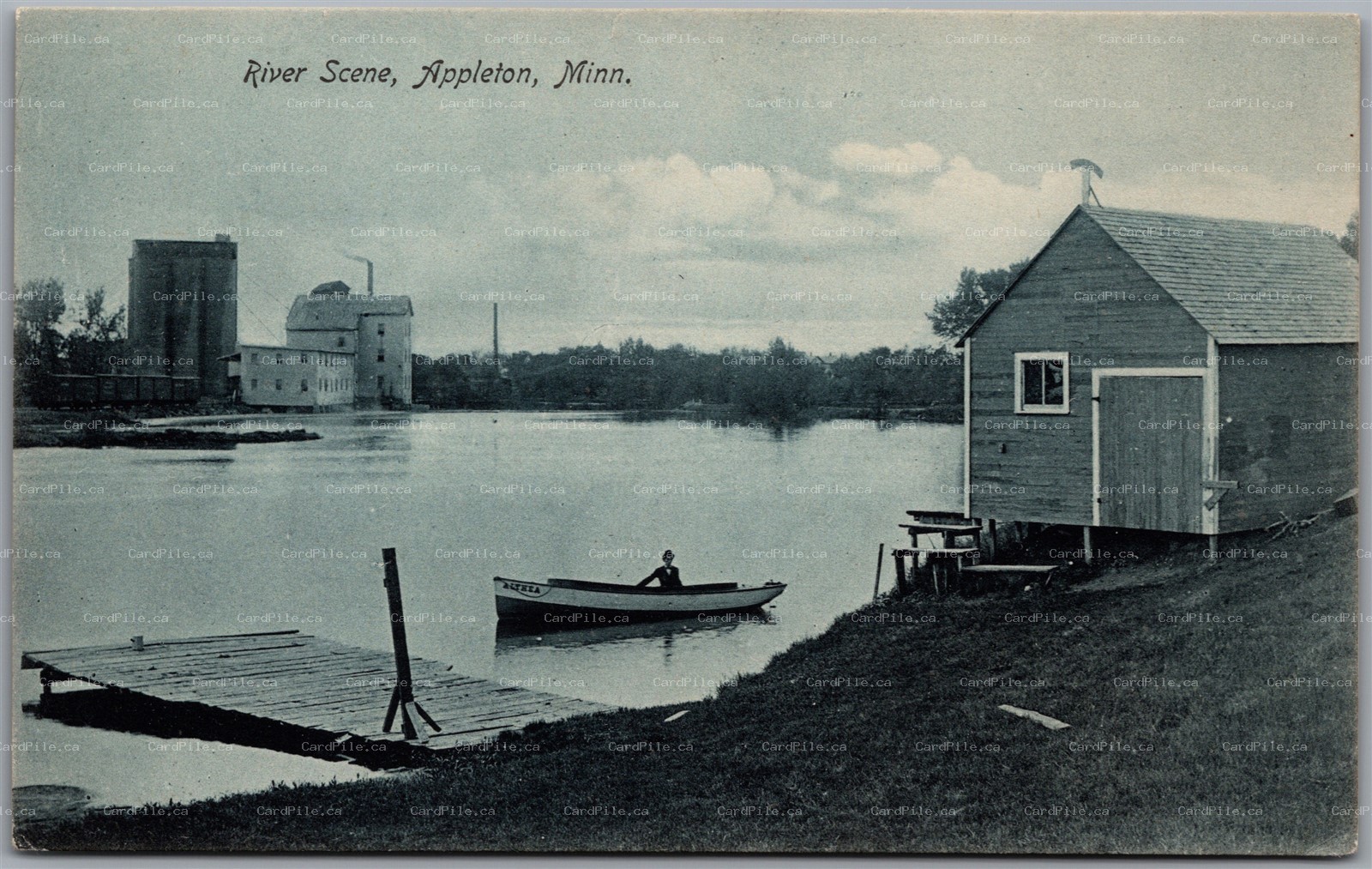 Postcard Appleton Minnesota c1910s River Scene Swift County