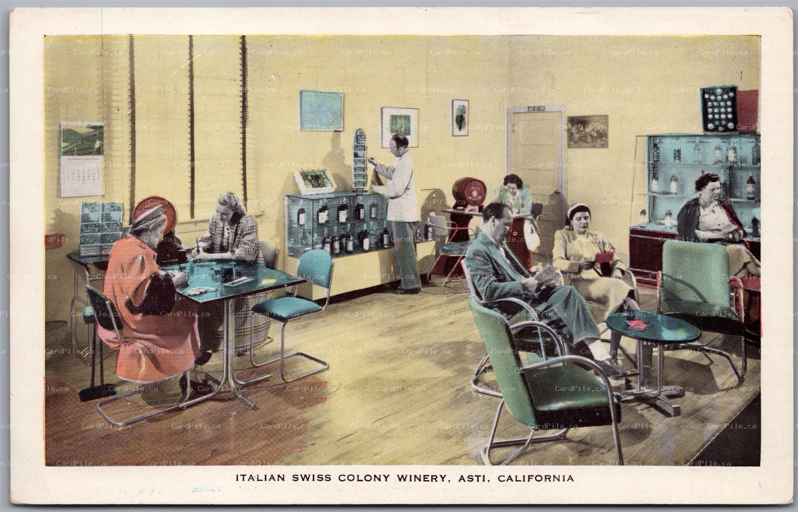 Postcard Asti California Italian Swiss Colony Winery Sonoma County