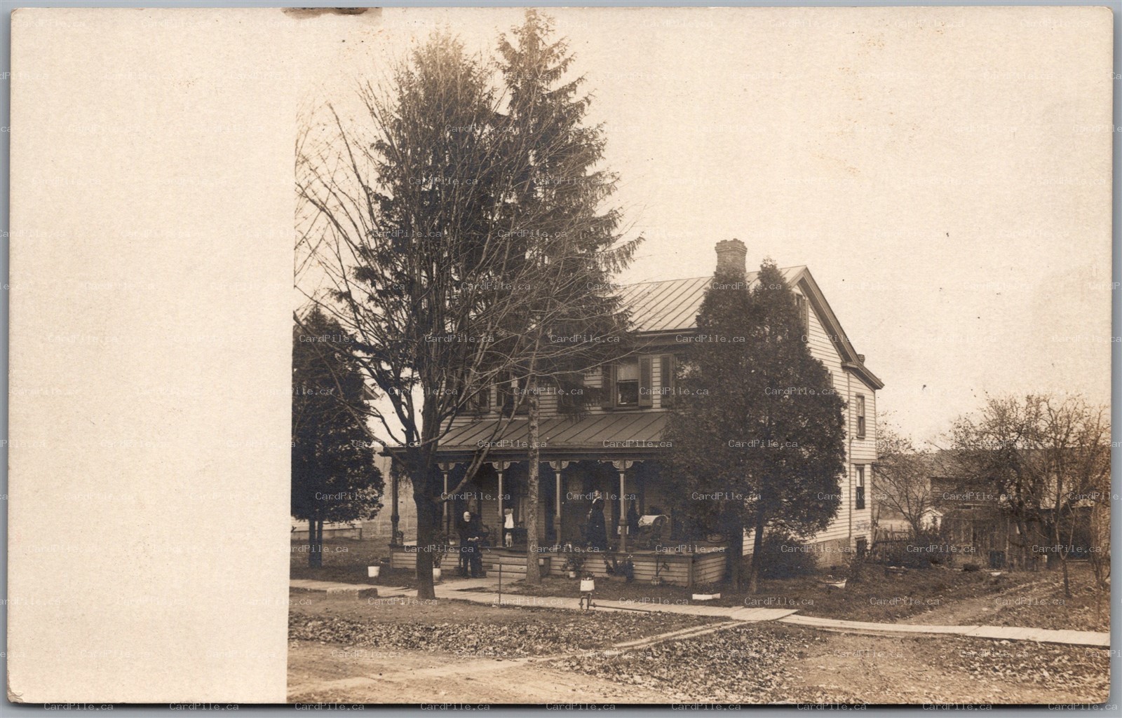 Postcard RPPC 1912 Postmarked Corsica Pennsylvania View of Home Jefferson County