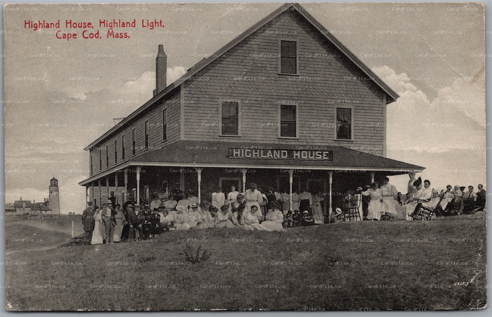 Postcard Cape Cod Massachusetts c1910s Highland House and Lighthouse
