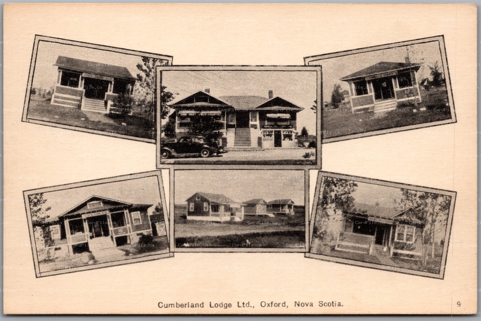 Postcard Oxford Nova Scotia Cumberland Lodge Ltd. Multi Views