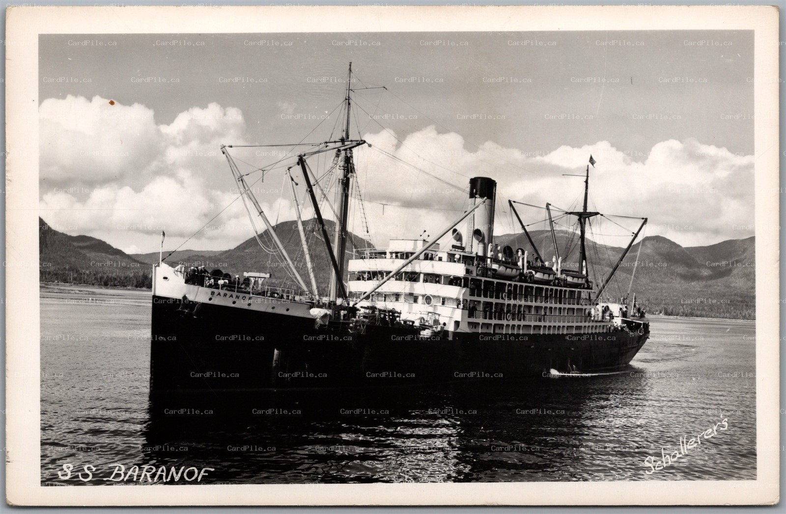 Postcard RPPC c1956 Alaska Steamship Company The S.S. Baranof by Schallerer's