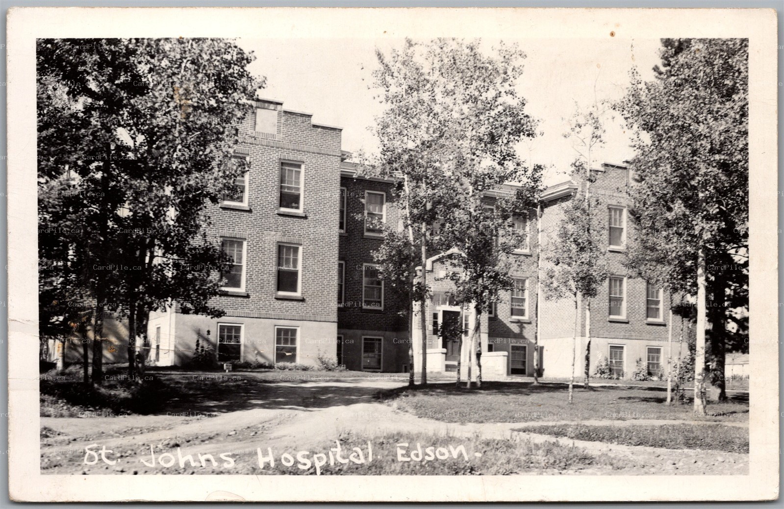 Postcard RPPC c1930s Edson Alberta St. Johns Hospital Yellowhead County