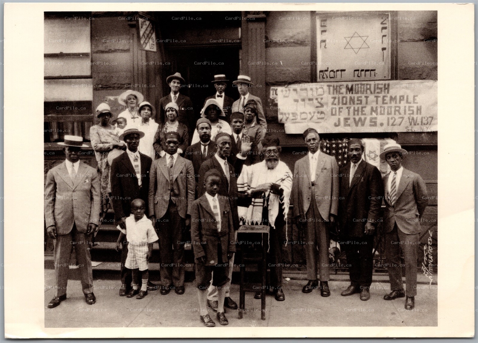 Postcard REPRO New York City NY c1985 The Moorish Zionist Temple Jews Judaica