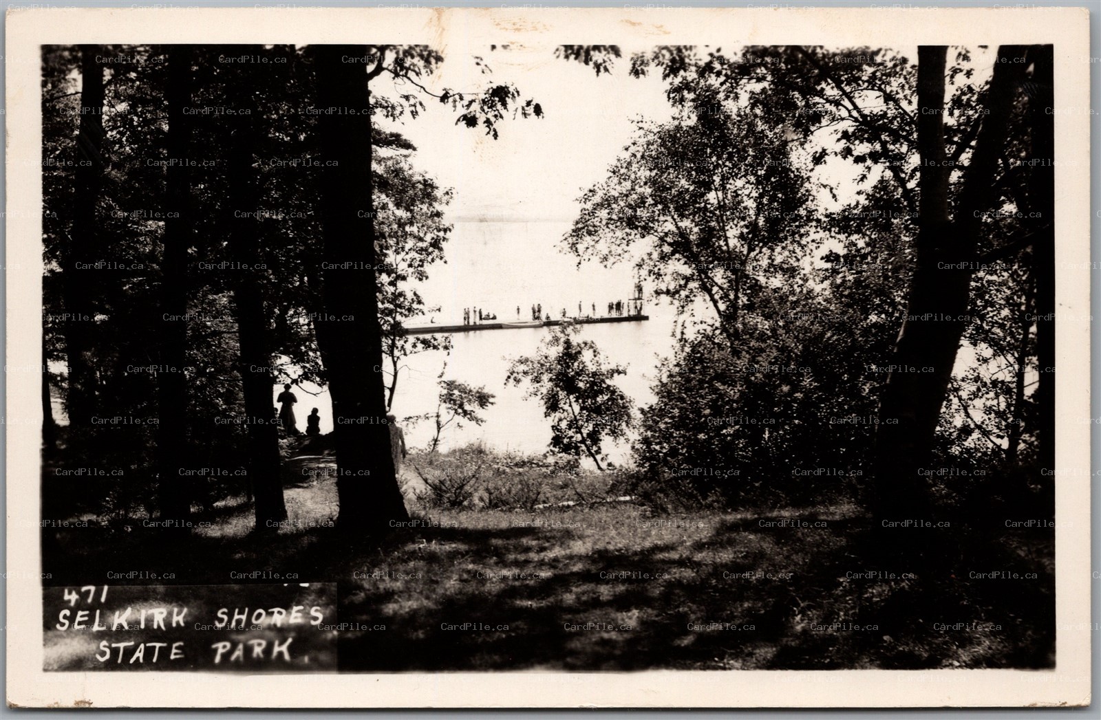 Postcard RPPC 1935 Pulaski NY Selkirk Shores State Park Oswego County Richland C