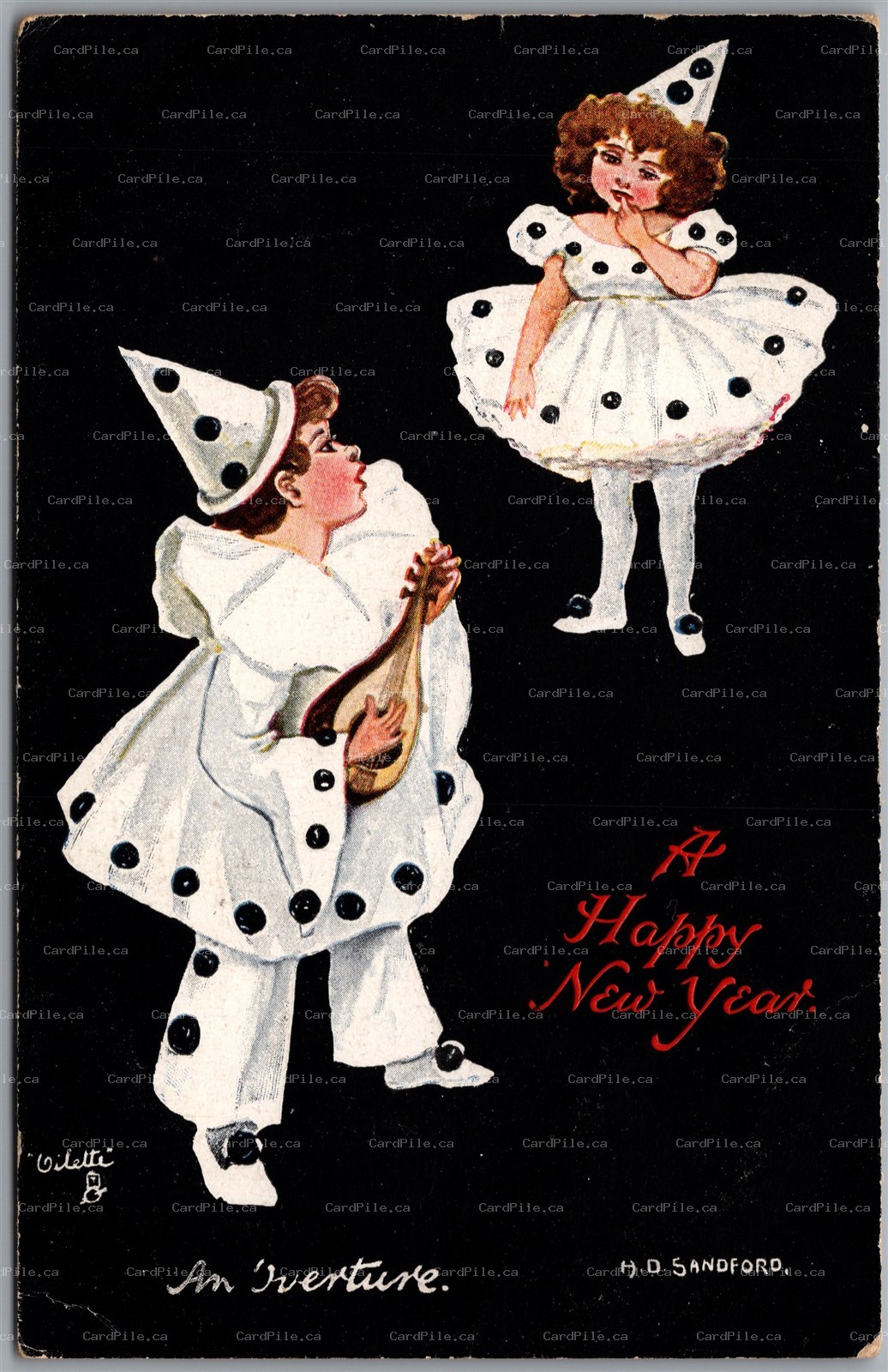 Postcard Tuck H. D. Sandford A Happy New Years - When The World is Young 9307