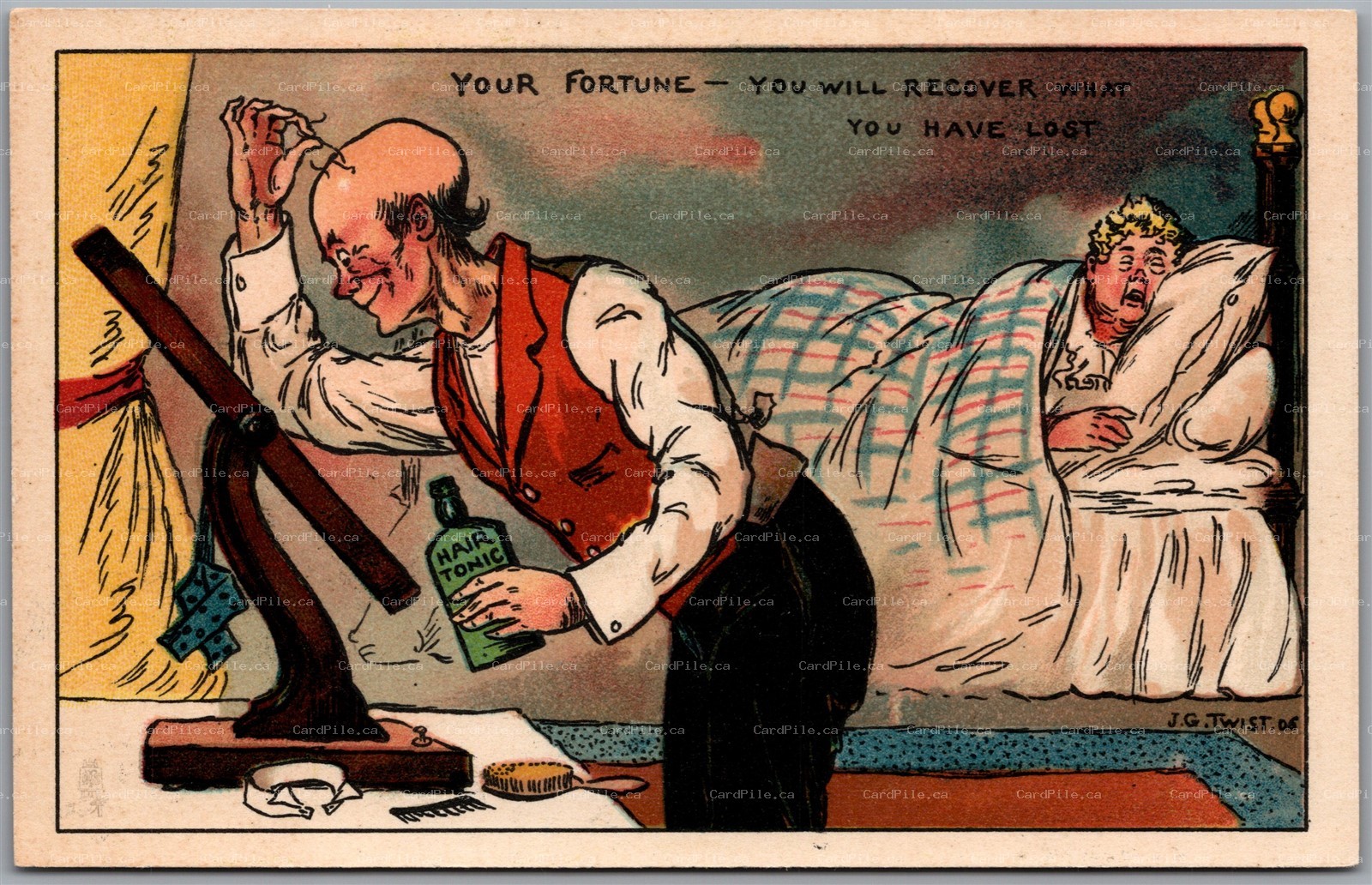 Postcard Tuck Arist Signed J. G. Twist Humorous Series Your Fortune 6629