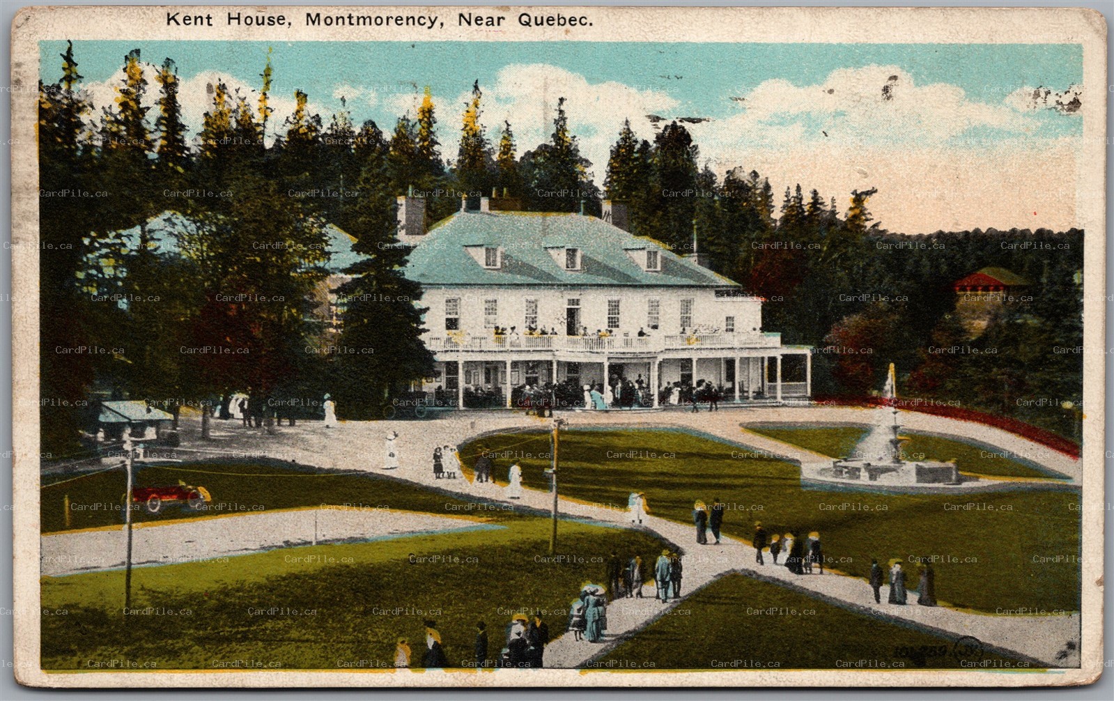 Postcard Montmorency Quebec c1919 Kent House Beauport to Kerhonkson New York