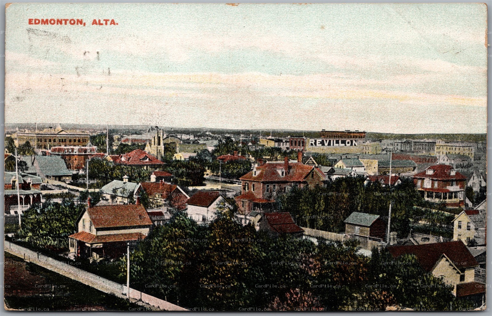 Postcard Edmonton Alberta c1907 Split Ring Cancel Mount Uniacke Nova Scotia