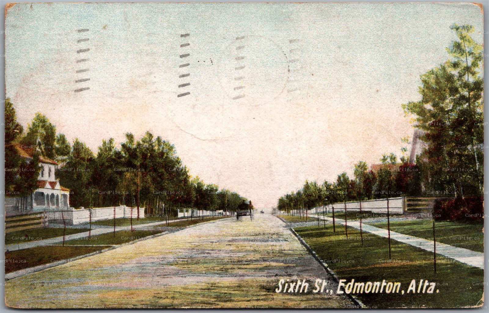 Postcard Edmonton Alberta c1908 Sixth St. by W. G. MacFarlane