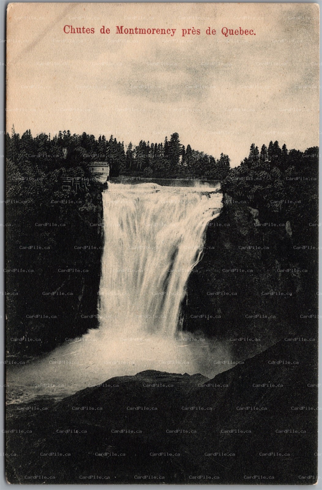 Postcard Chutes de Montmorency pres de Quebec to Welland Ontario