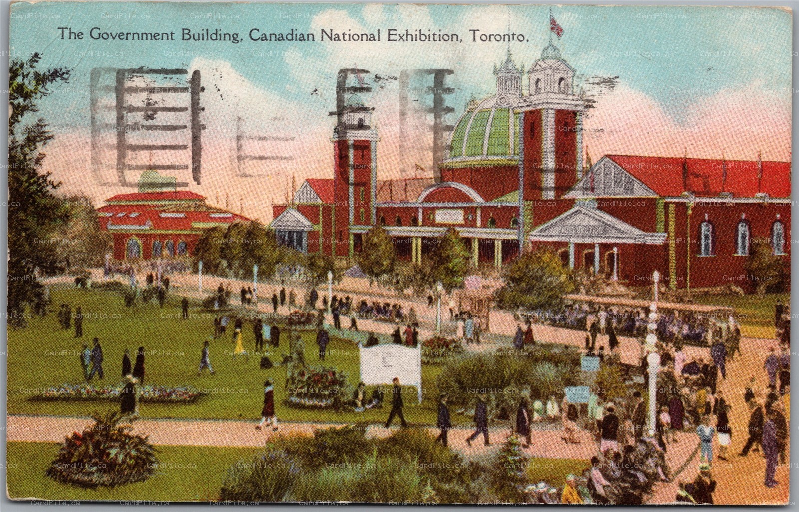 Postcard Toronto Ontario c1930 The Government Building CNE Slogan Cancel