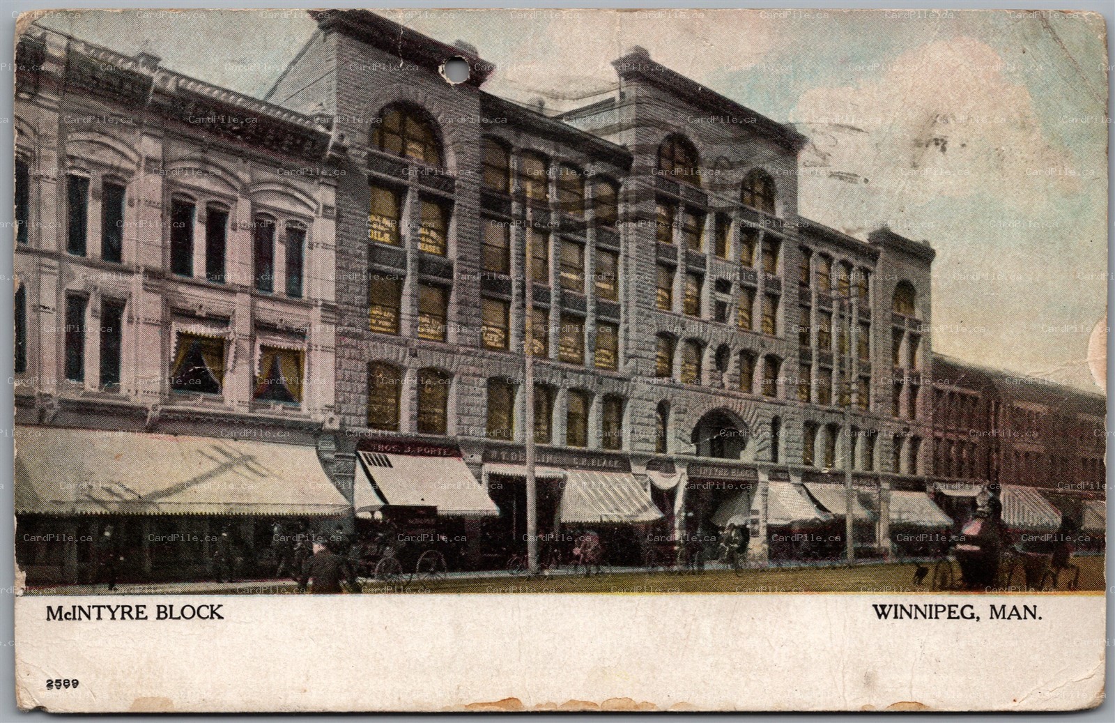 Postcard Winnipeg Manitoba c1907 McIntyre Block by Warwick