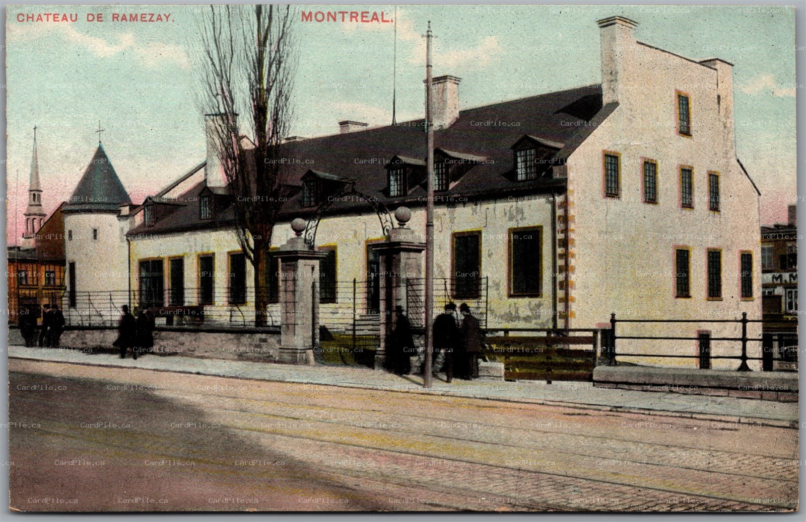 Postcard Old Montreal Quebec c1910s Chateau de Ramezay Notre-Dame Street