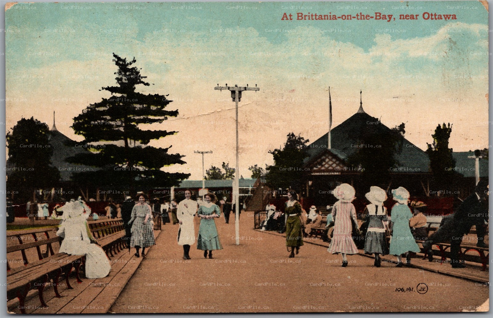 Postcard Ottawa Ontario c1910s Britannia-on-the-Bay Valentines *as is*