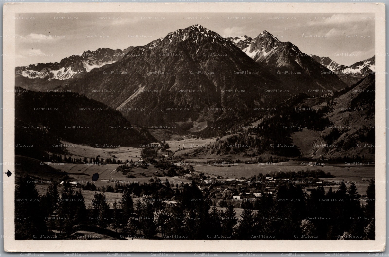 Postcard RPPC Bad Oberdorf Bavaria Luftkurort with Breitenberg and Rotspitze