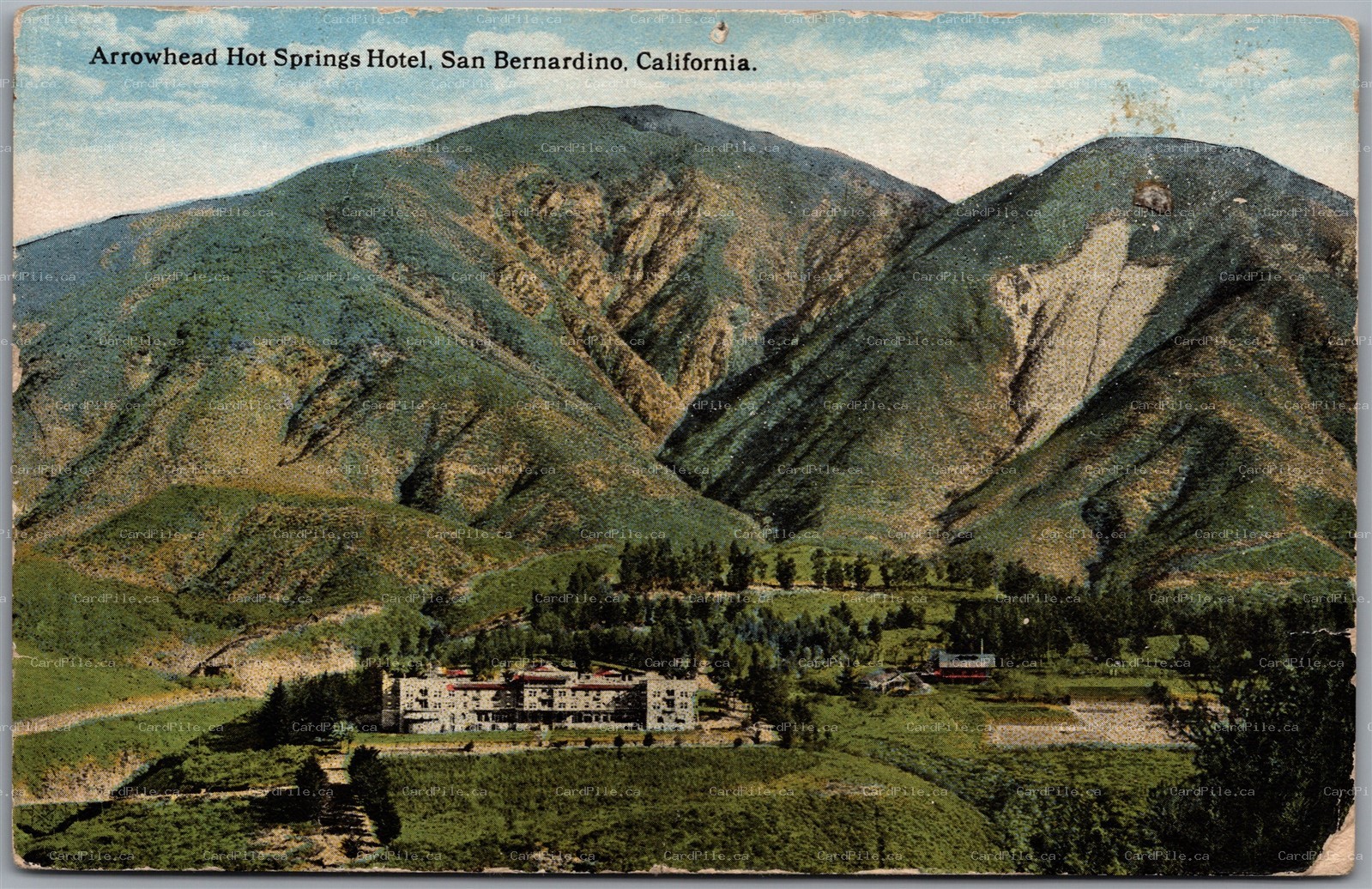 Postcard San Bernardino California Arrowhead Hot Springs Julius Hecht