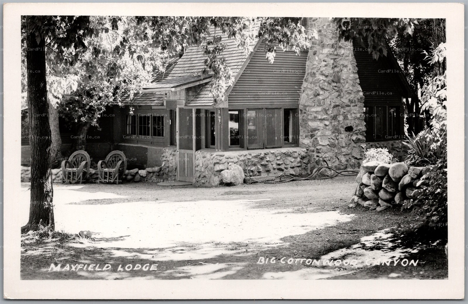 Postcard RPPC Big Cottonwood Canyon Utah Maxfield Lodge