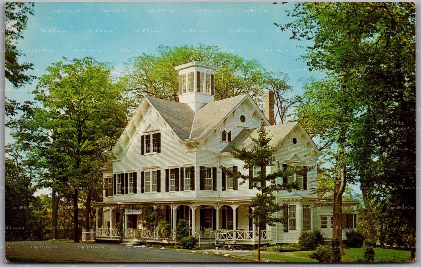 Postcard Ithaca New York Taughannock Farms Inn Finger Lakes Route 89