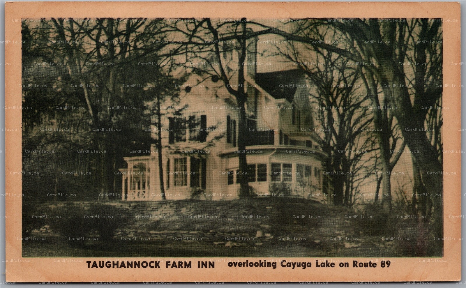 Postcard Ithaca New York Taughannock Farm Inn Cayuga Lake Route 89 Lot of 2 A