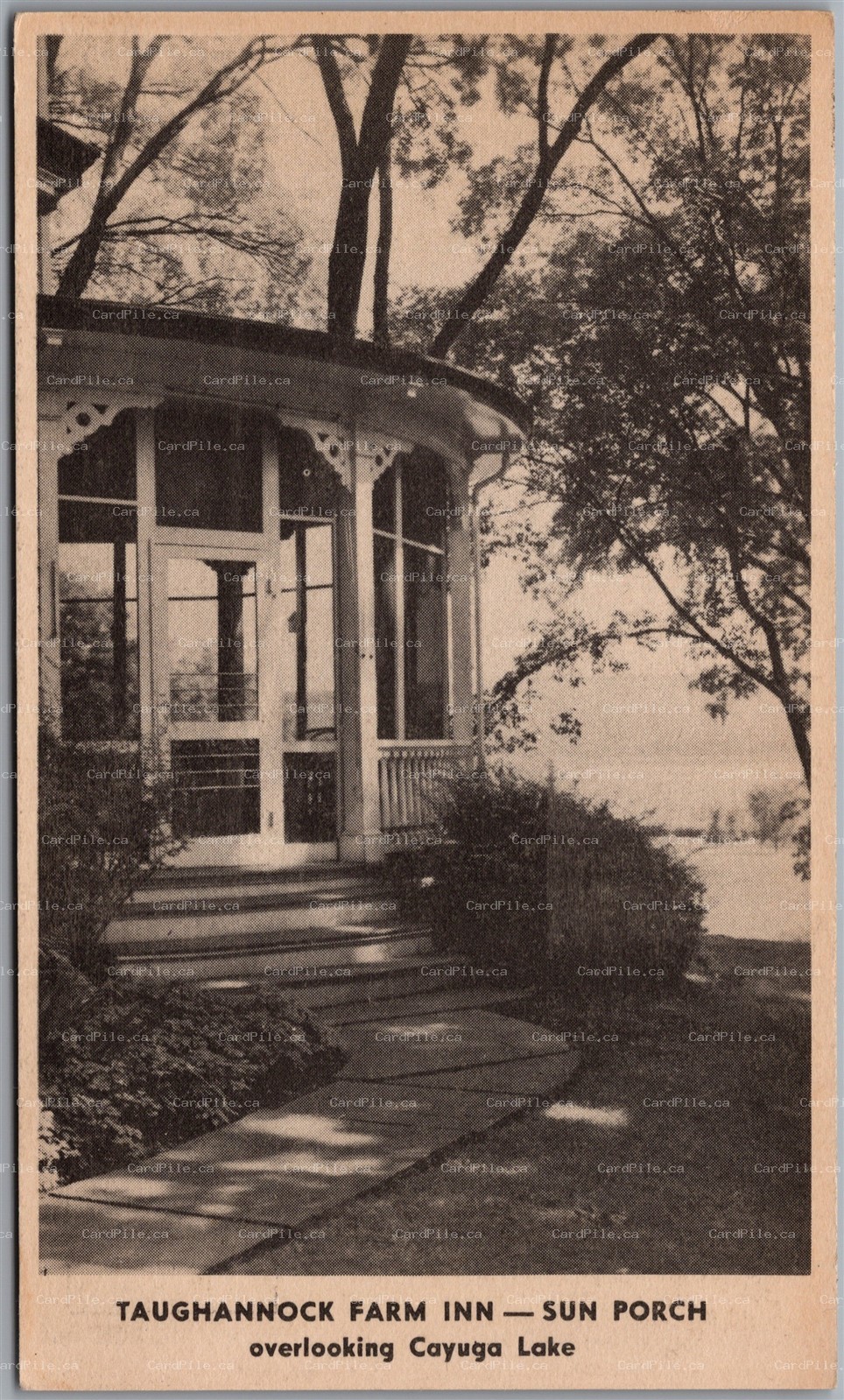 Postcard Ithaca New York Taughannock Farm Inn Cayuga Lake Route 89 Lot of 2 B