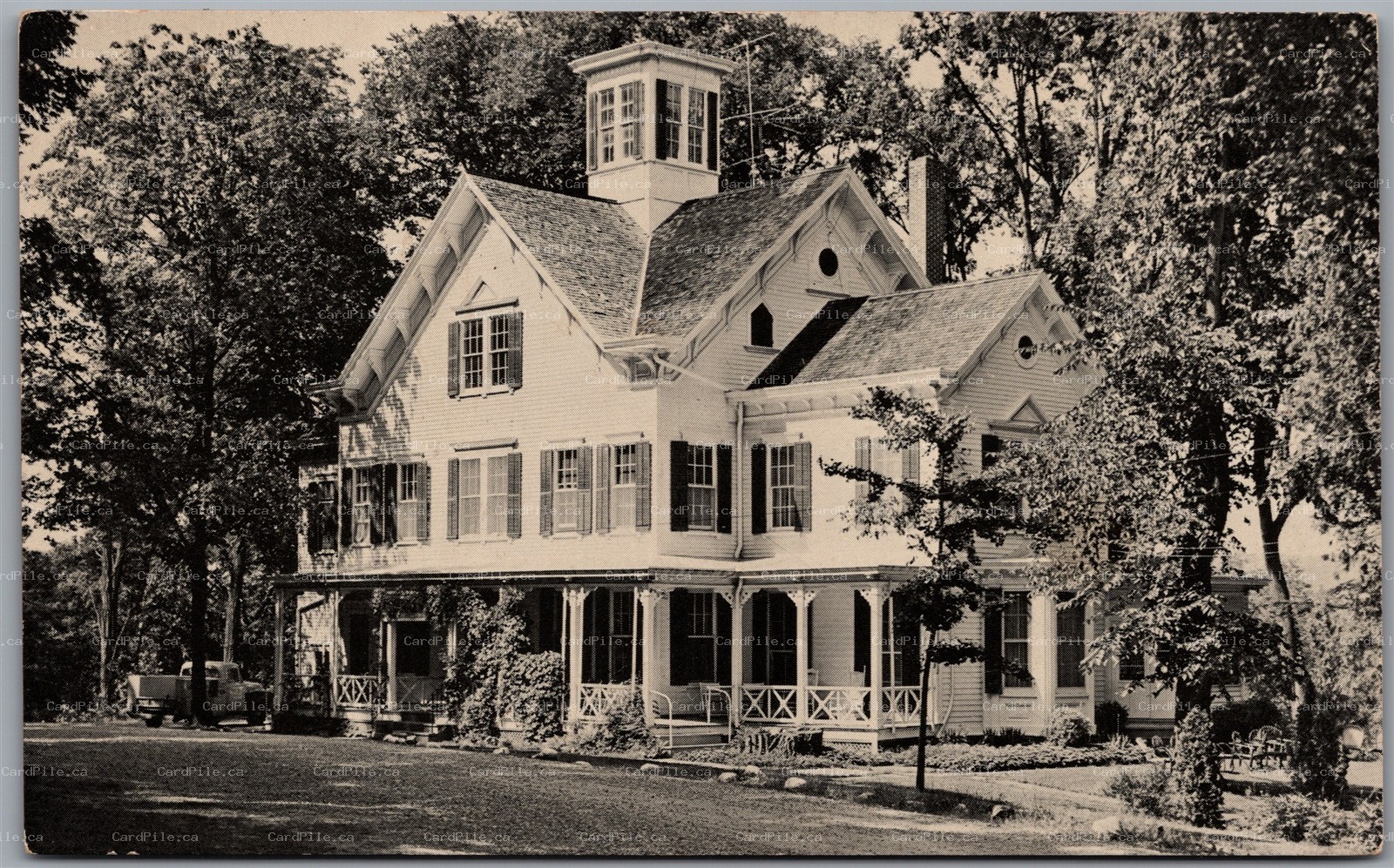 Postcard Ithaca New York Taughannock Farms Inn Trumansburg Route 89