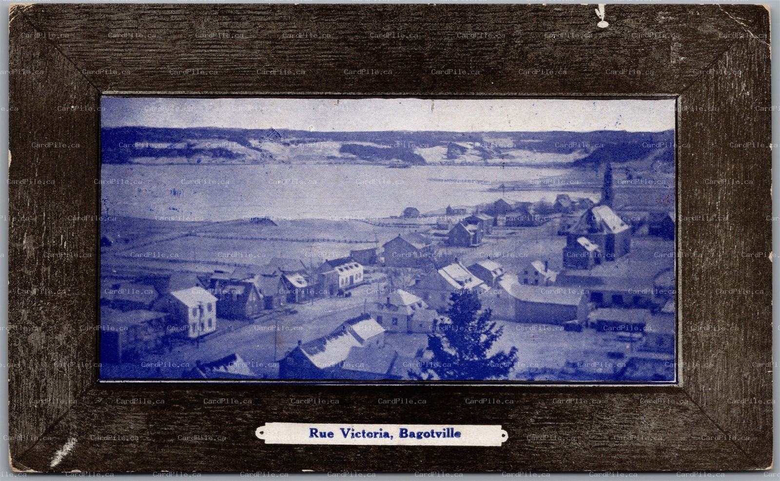 Postcard Bagotville Quebec c1910s Rue Victoria Saguenay by Stedman Bros.