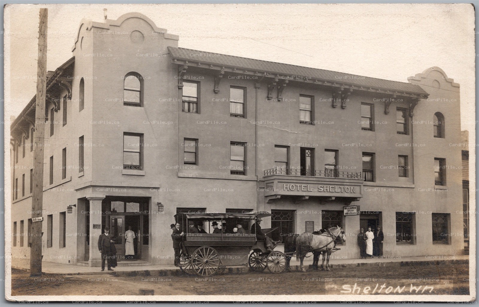 Postcard RPPC c1915 Shelton Washington Hotel Inscribed Ingersoll Shingle Co.