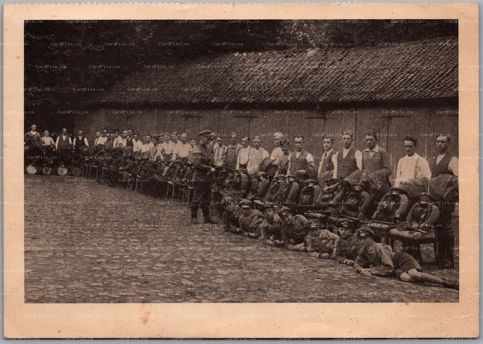 Postcard Oldenburg Germany Jungstahlhelm Stahlhelm Calendar 1933 Soldiers Camp 