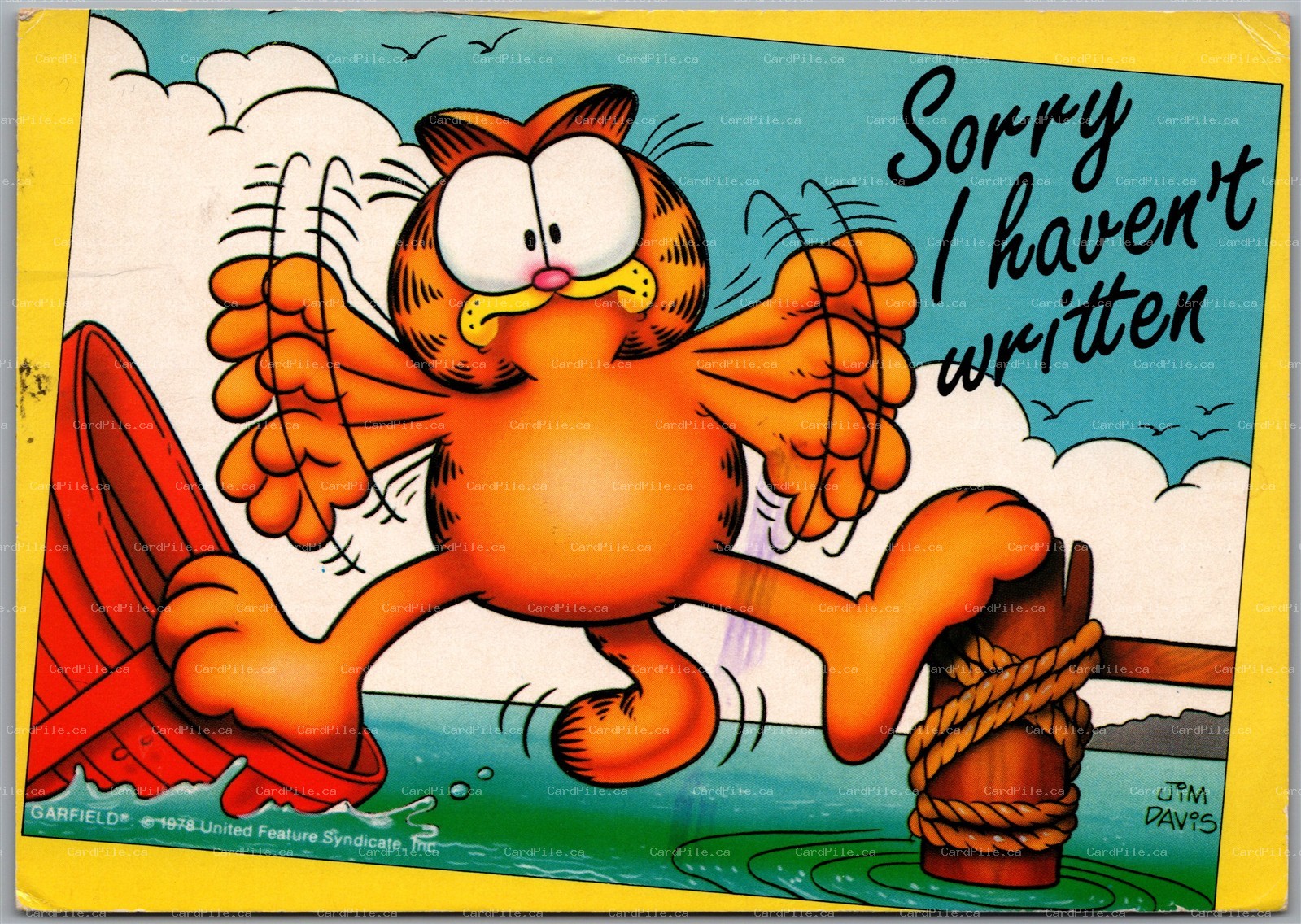 Postcard Garfield the Cat from Matrah Oman to Kirkland Washington Jim Davis