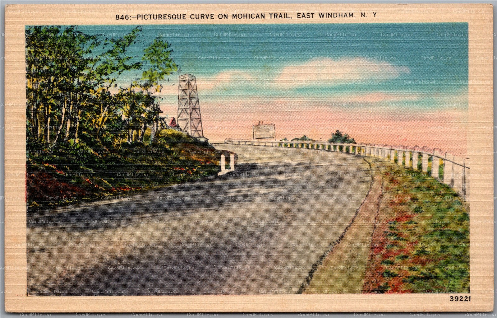 Postcard East Windham New York Picturesque Curve On Mohican Trail Greene County