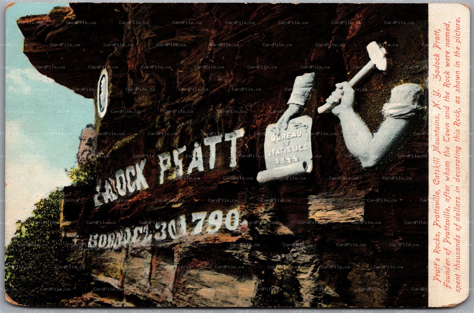 Postcard Prattsville New York c1910s Pratt's Rocks Catskill Mountains Greene Co.