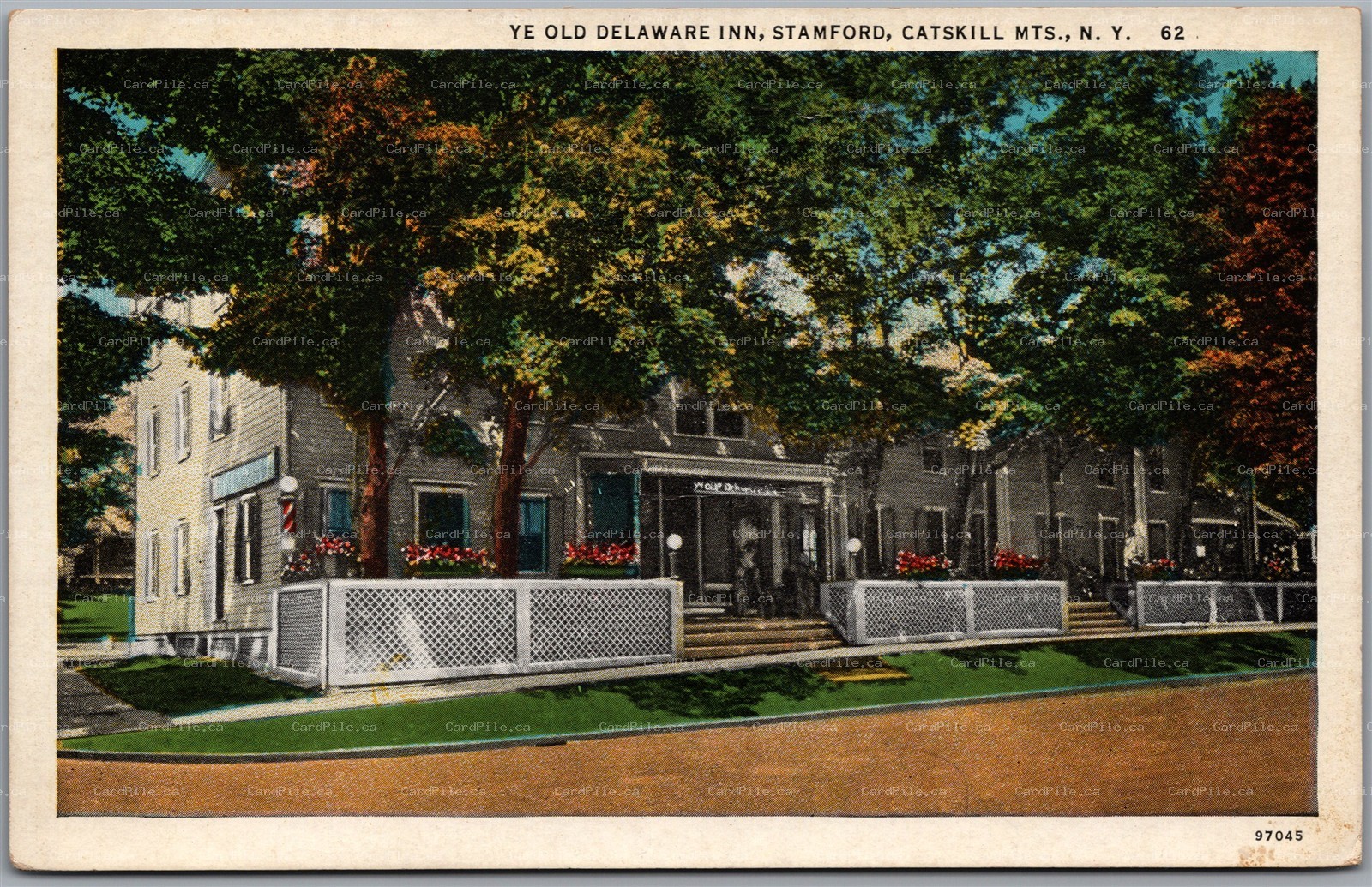 Postcard Stamford New York Ye Old Delaware Inn Catskill Mountains