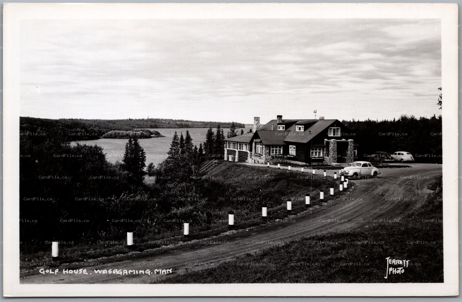 Postcard RPPC 1952 Wasagaming Manitoba Golf House Riding Mountain National Park