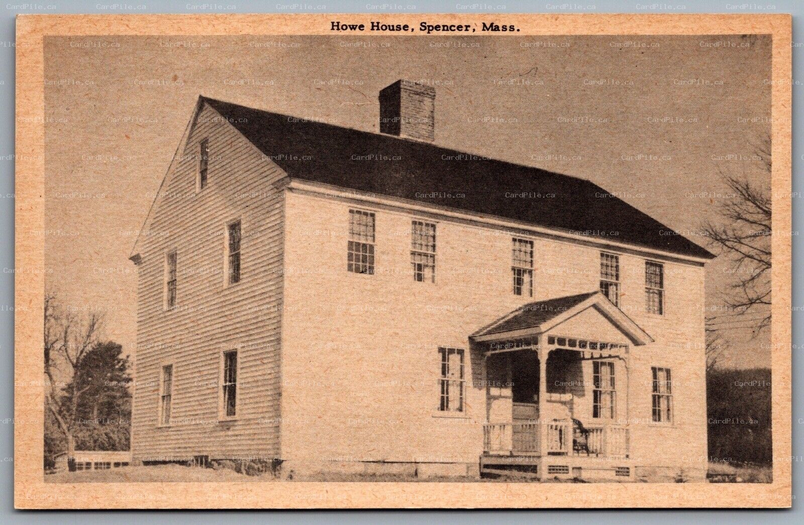 Postcard Spencer MA c1949? Howe House Elias Howe