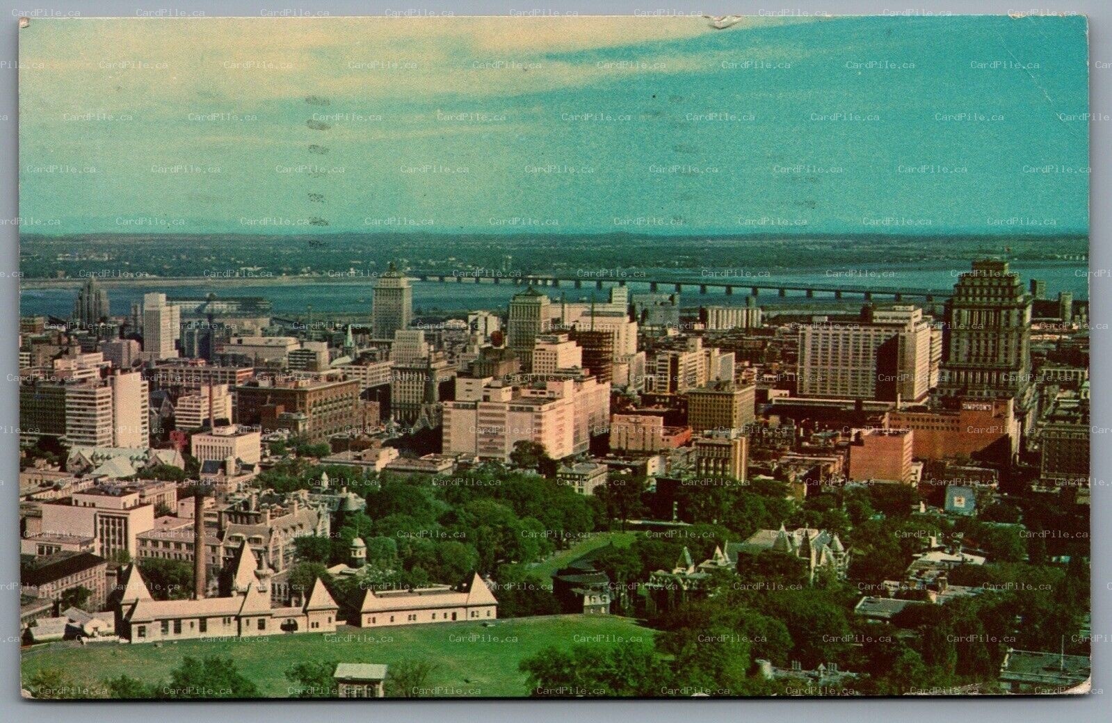 Postcard Montreal Quebec c1965 View Taken From Mount Royal Lookout