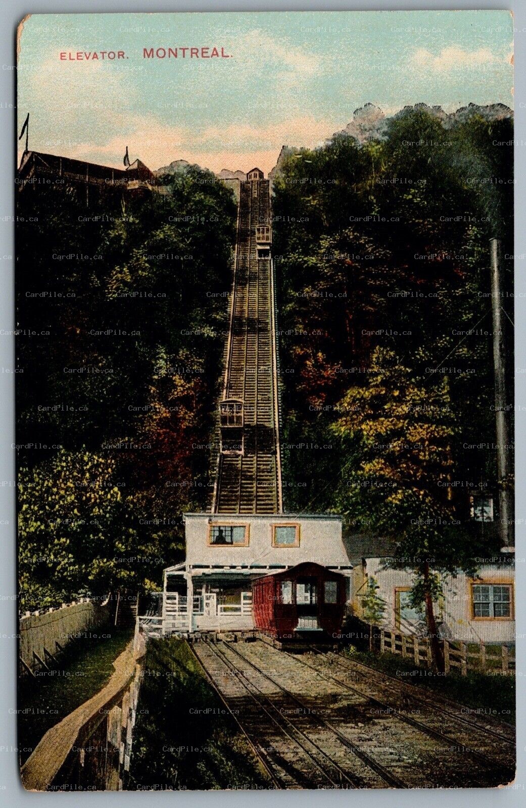 Postcard Montreal PQ c1910s Mount Royal Elevator Montreal Import Co.