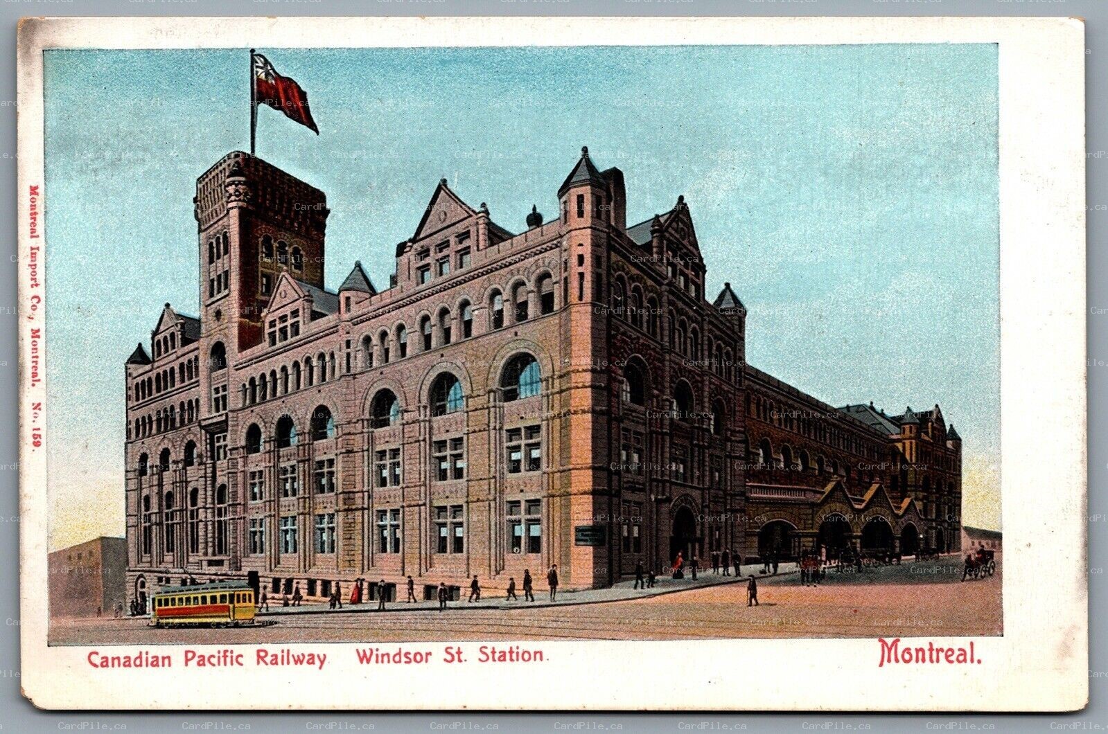 Postcard Montreal Quebec c1910s Canadian Pacific Railway Windsor St. Station CPR