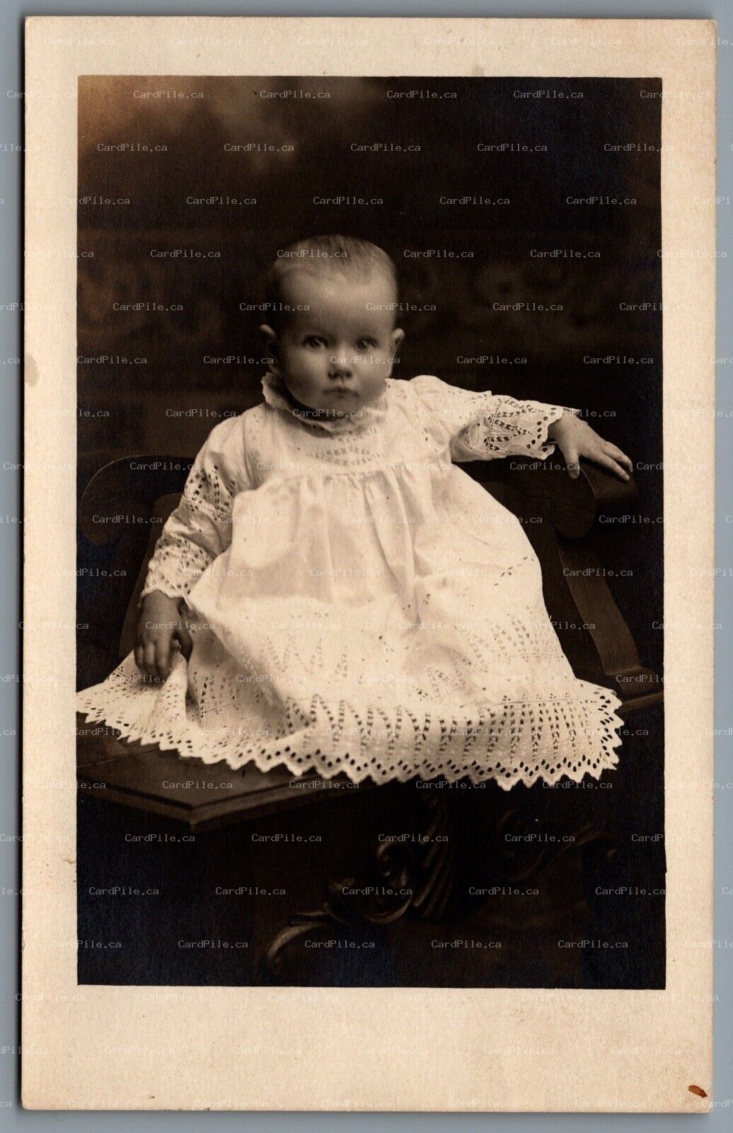 Postcard RPPC Madrid IA c1916 Douglas Boone Studio Photo of Baby Elvera Bloom 